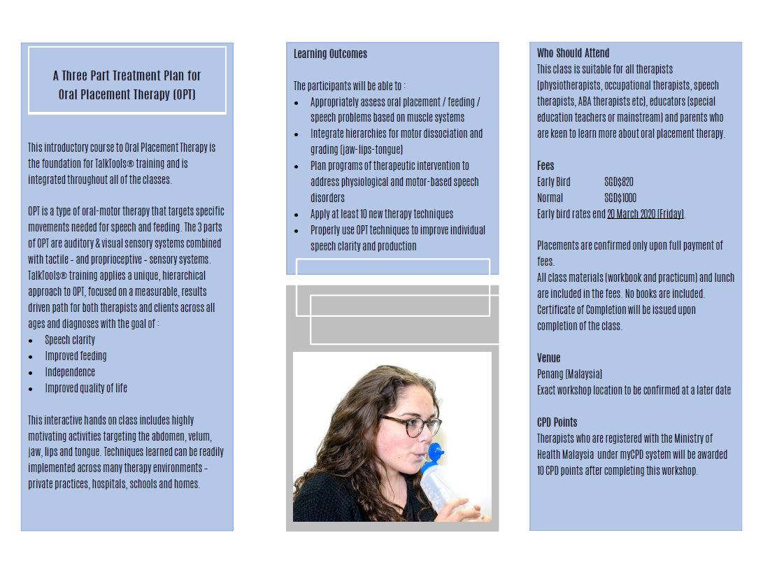 A Three Part Treatment Plan for Oral Placement Therapy (Level 1) by ...